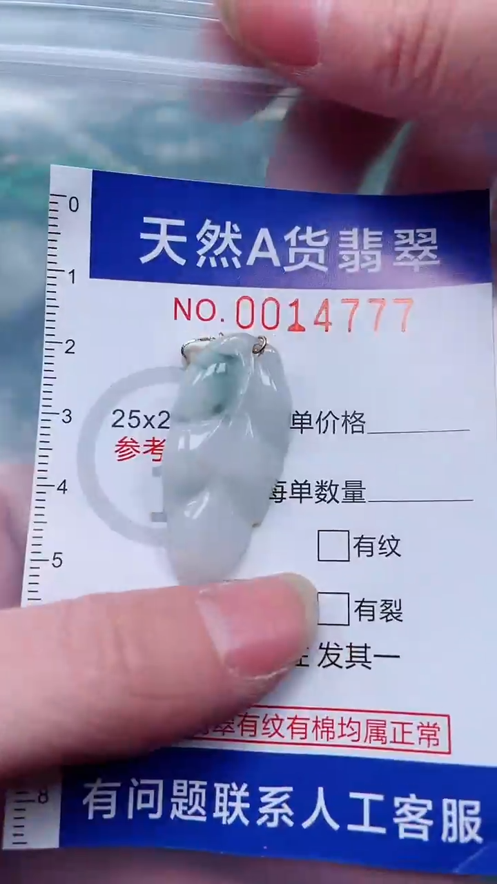 翡翠未镶嵌吊坠(赠链)1