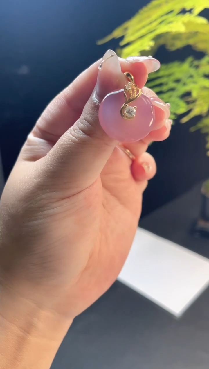 银S925镶嵌吊坠(不含链)玛瑙/玉髓玛瑙