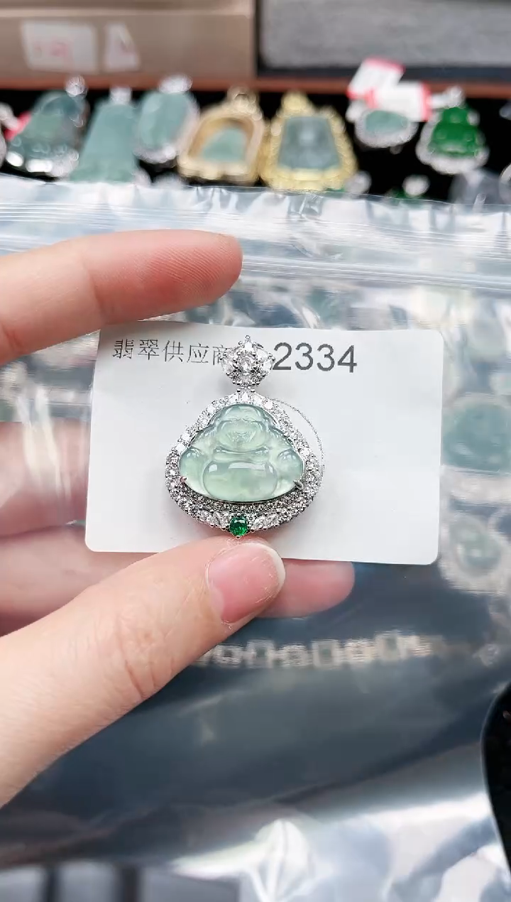 【闪购商品】翡翠颈饰未镶嵌2334赠皮绳