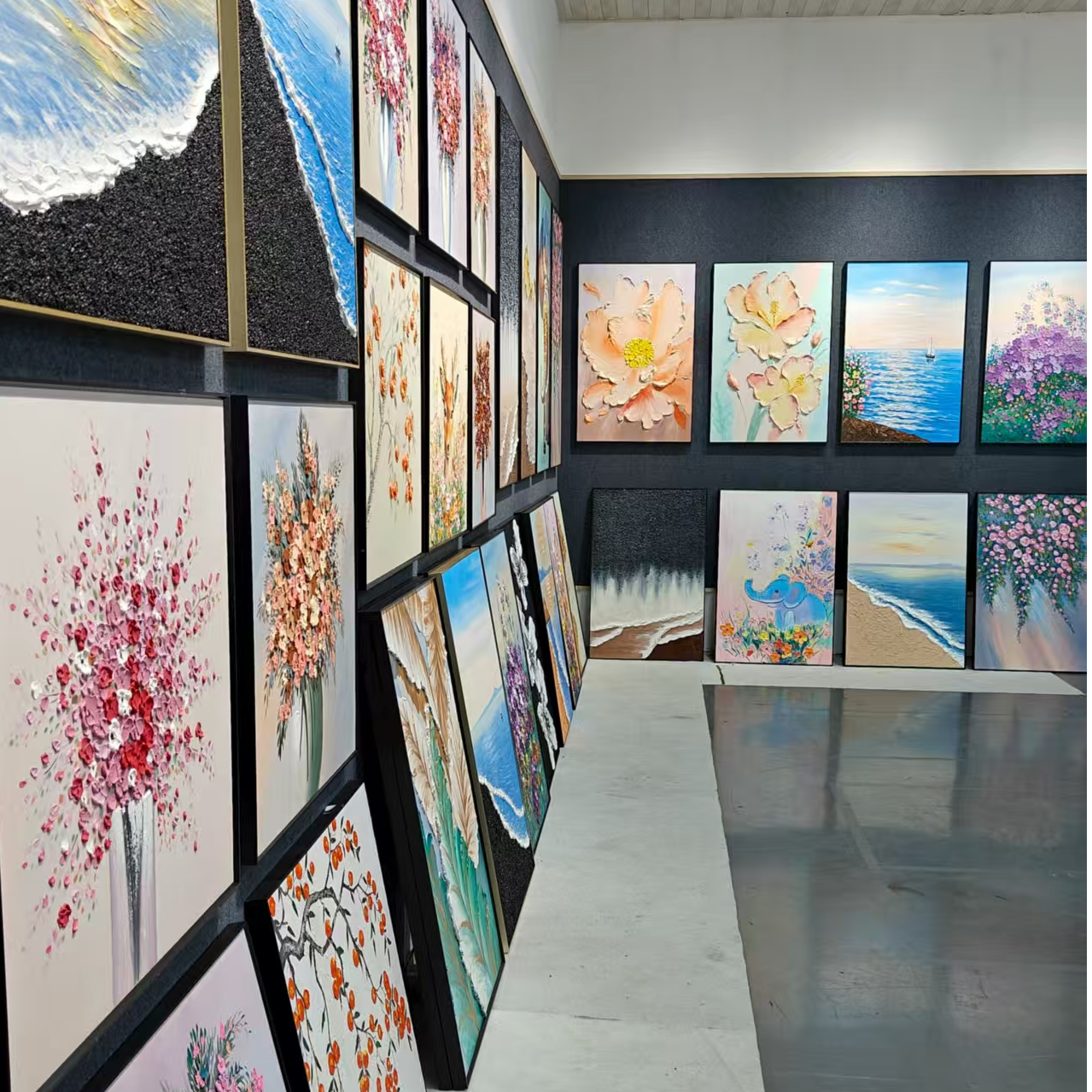 【颜艺油画】A01-A99轻奢风玄关客厅沙发背景餐厅卧室纯手绘装饰画