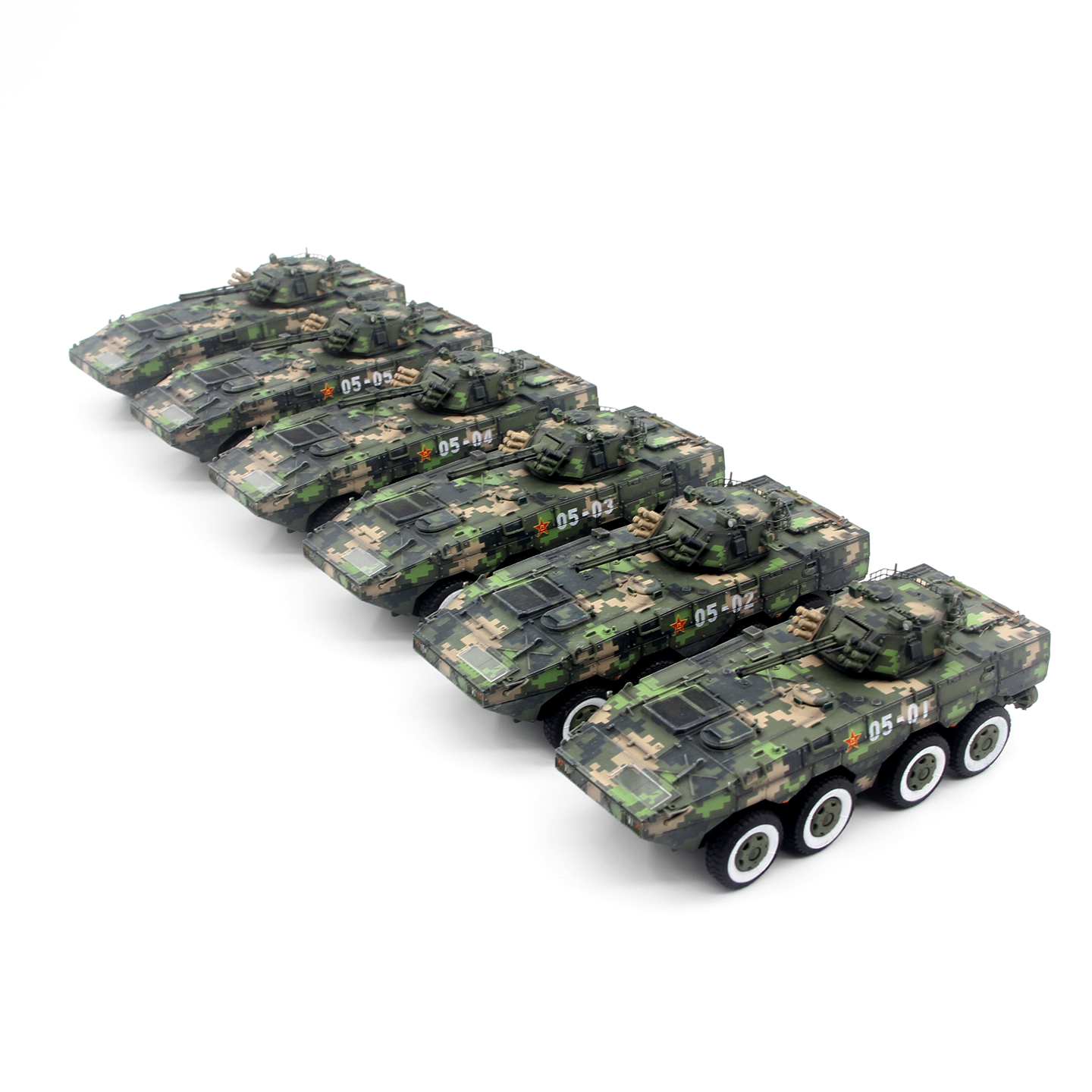 UNISTAR ZBL-08轮式步兵战车大八轮丛林沙漠数码三色成品模型1/72
