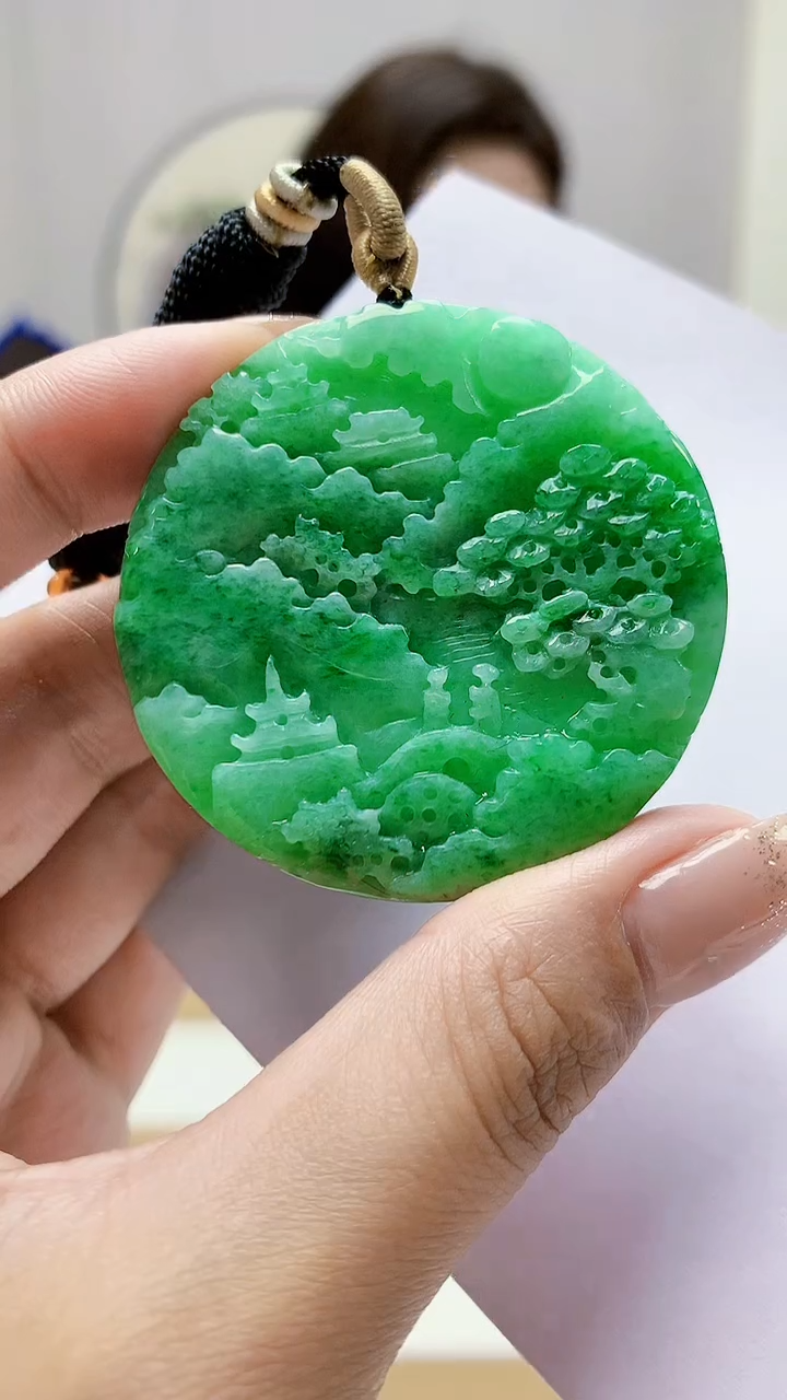 未镶嵌定制翡翠4829MM-毛货挂件20