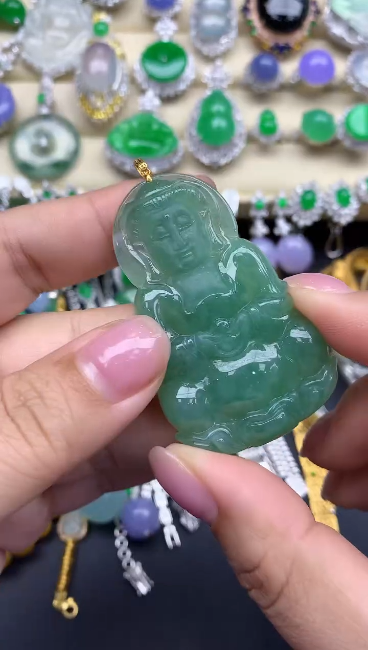 【闪购商品】翡翠颈饰18K金镶嵌48-中国好珍宝