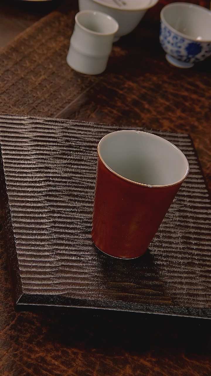 【闪购商品】杯聚澜堂红金花可乐杯