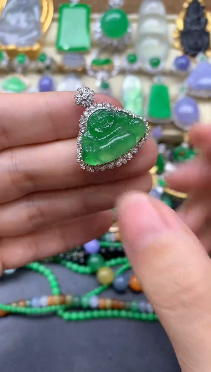 【闪购商品】翡翠颈饰18K金镶嵌609-中国好珍宝