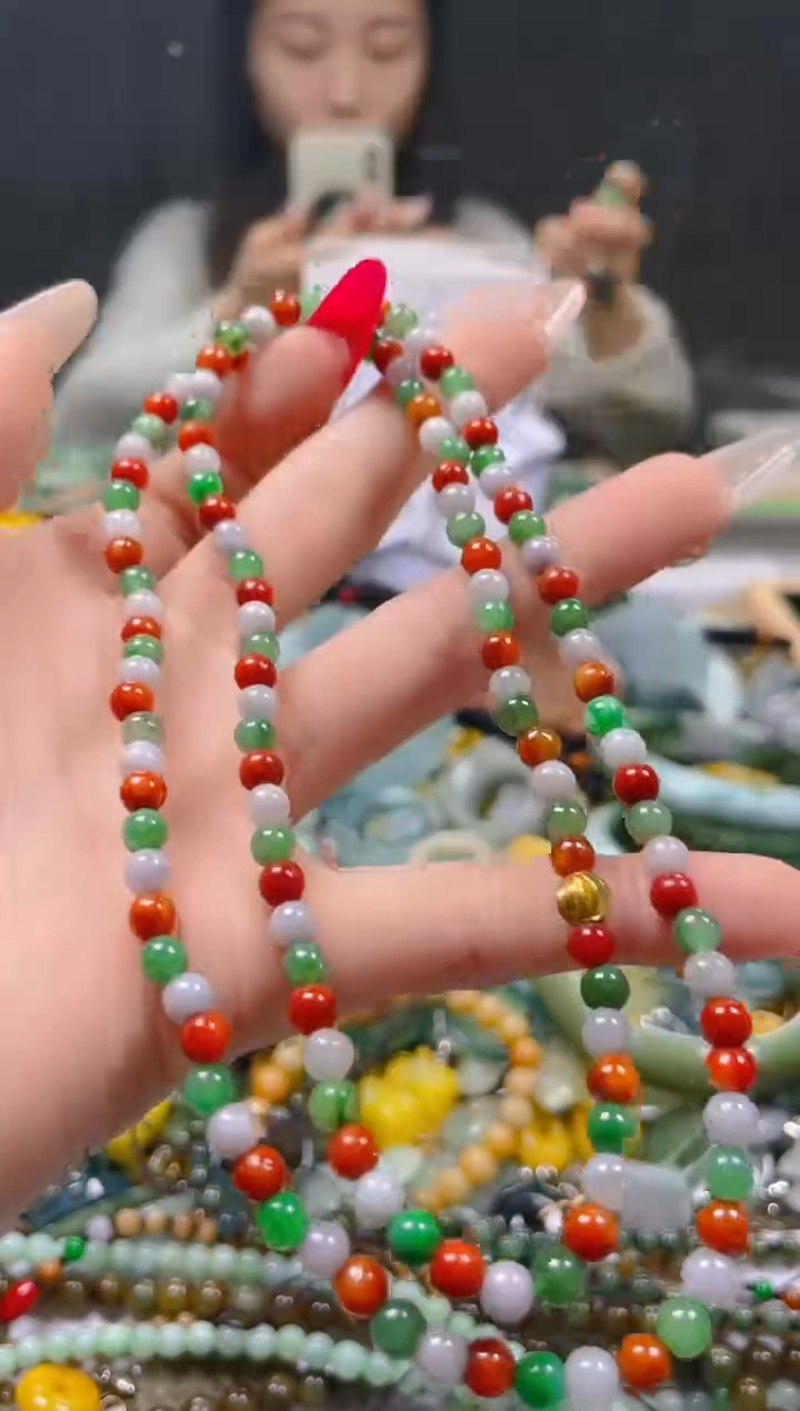 【闪购商品】翡翠颈饰未镶嵌4MM/Y/翡翠A货一图一物