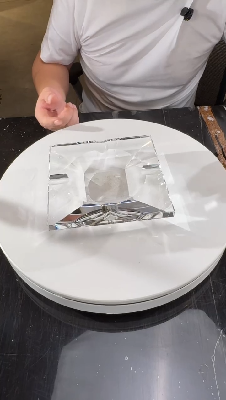 摆件CS0101007净料水晶琉璃雪茄缸