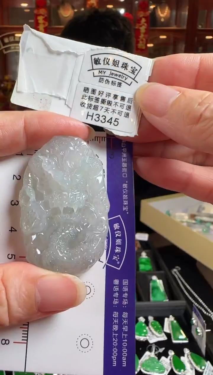 颈饰未镶嵌翡翠H3345 冰龙牌