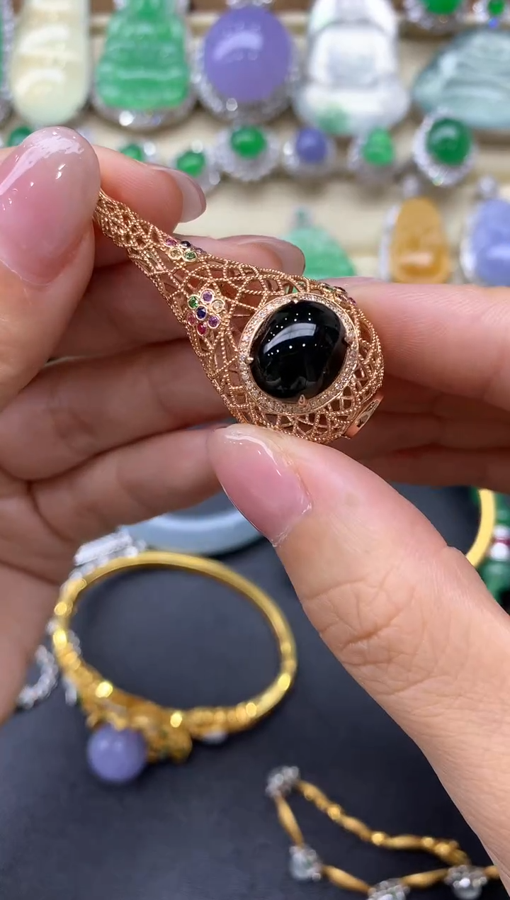 【闪购商品】翡翠颈饰18K金镶嵌491-中国好珍宝