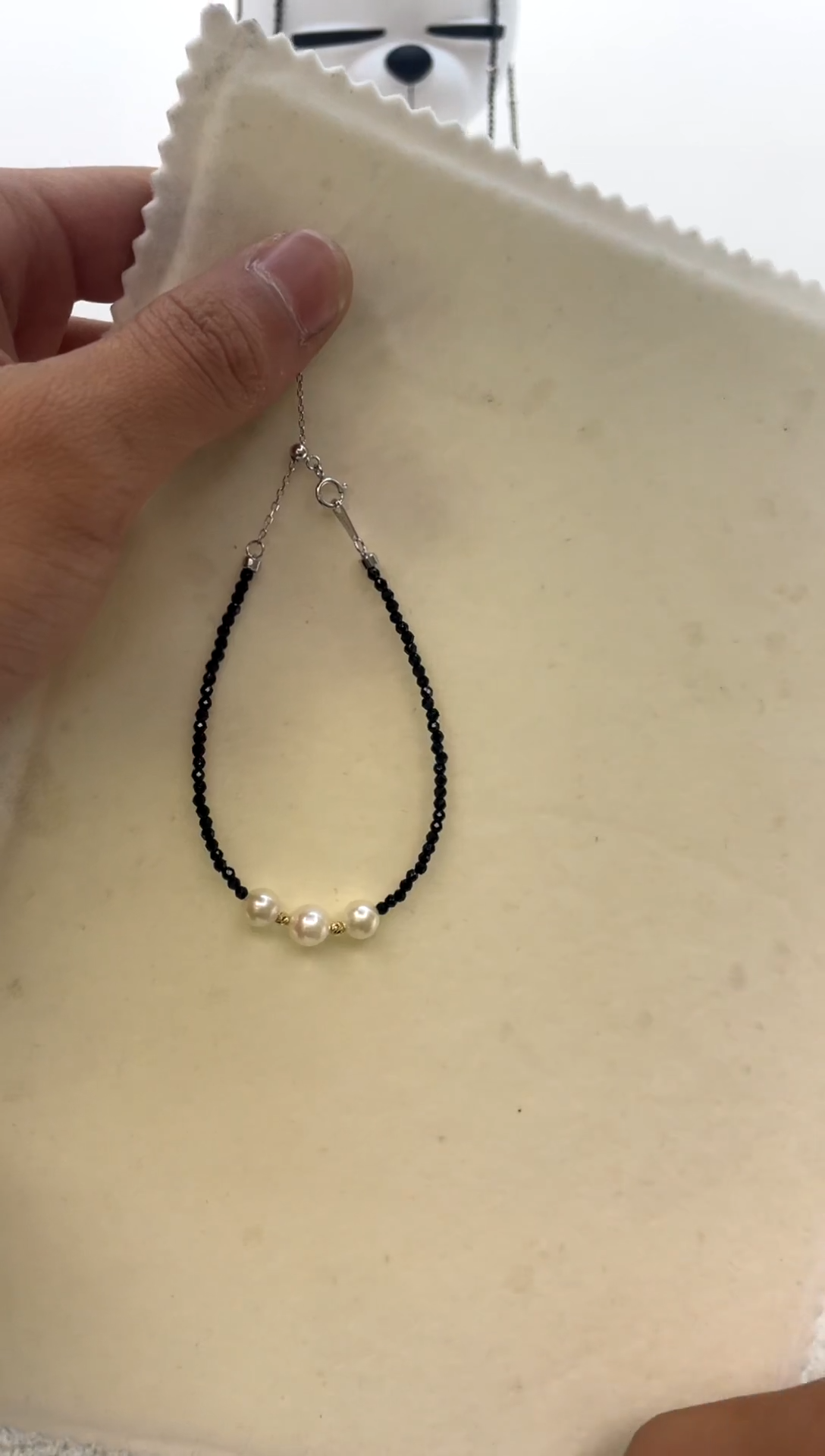 银S925镶嵌手绳海水珍珠6-7