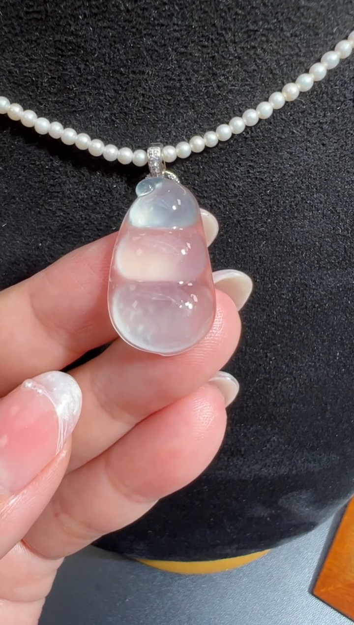 未镶嵌定制翡翠23.1*14.1*4.9豆子（不含链）