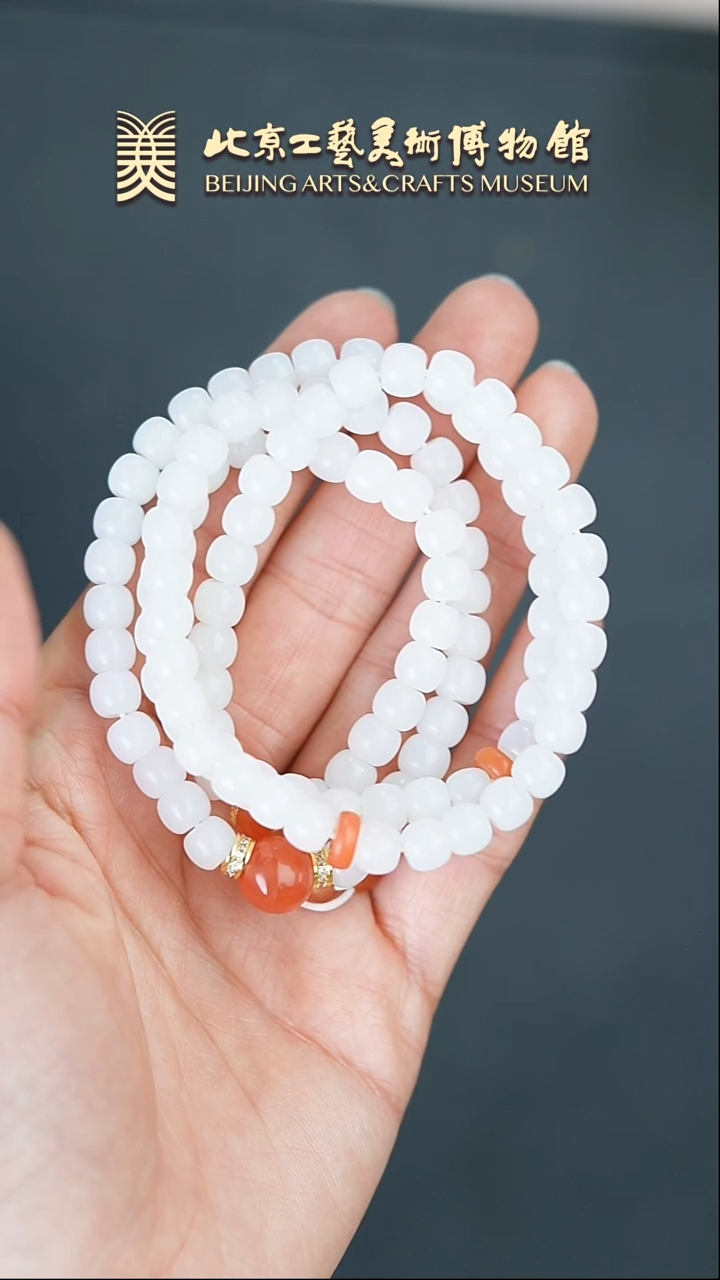 【闪购商品】和田玉项链未镶嵌B0213GMD311和田白玉老型珠项链