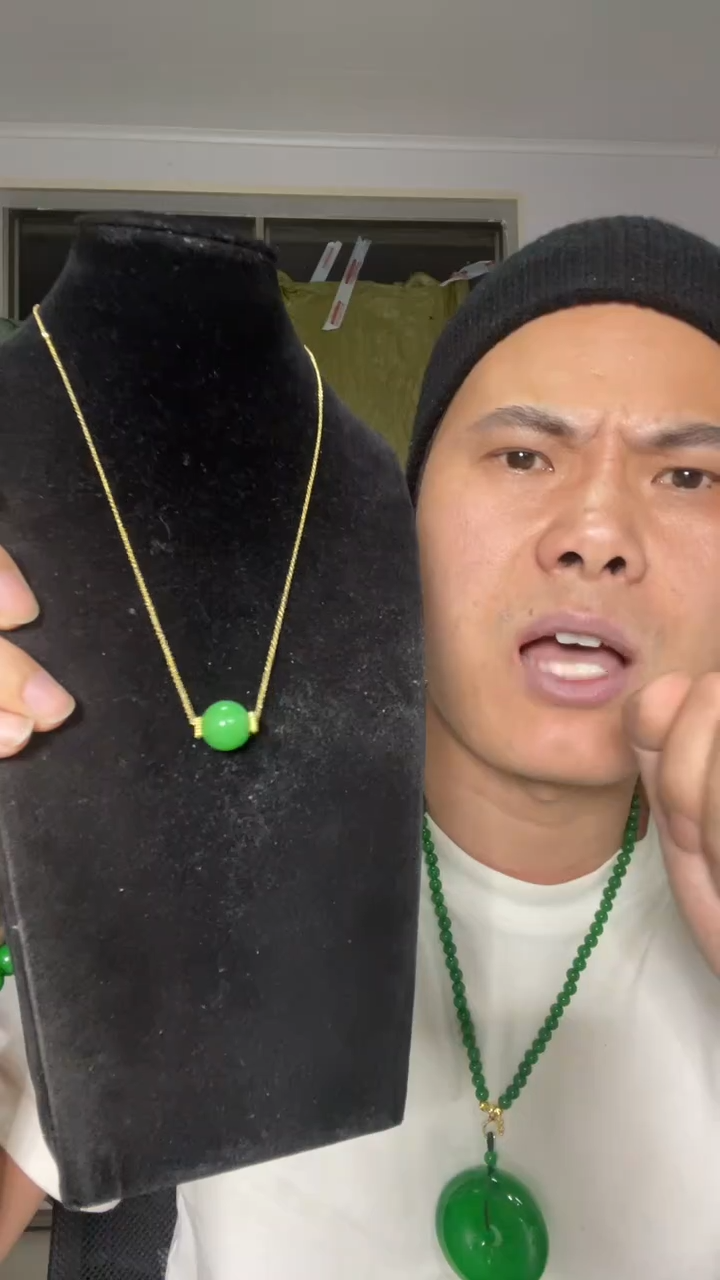 翡翠未镶嵌吊坠(赠链)【小伍珠宝】缅料路路通吊坠