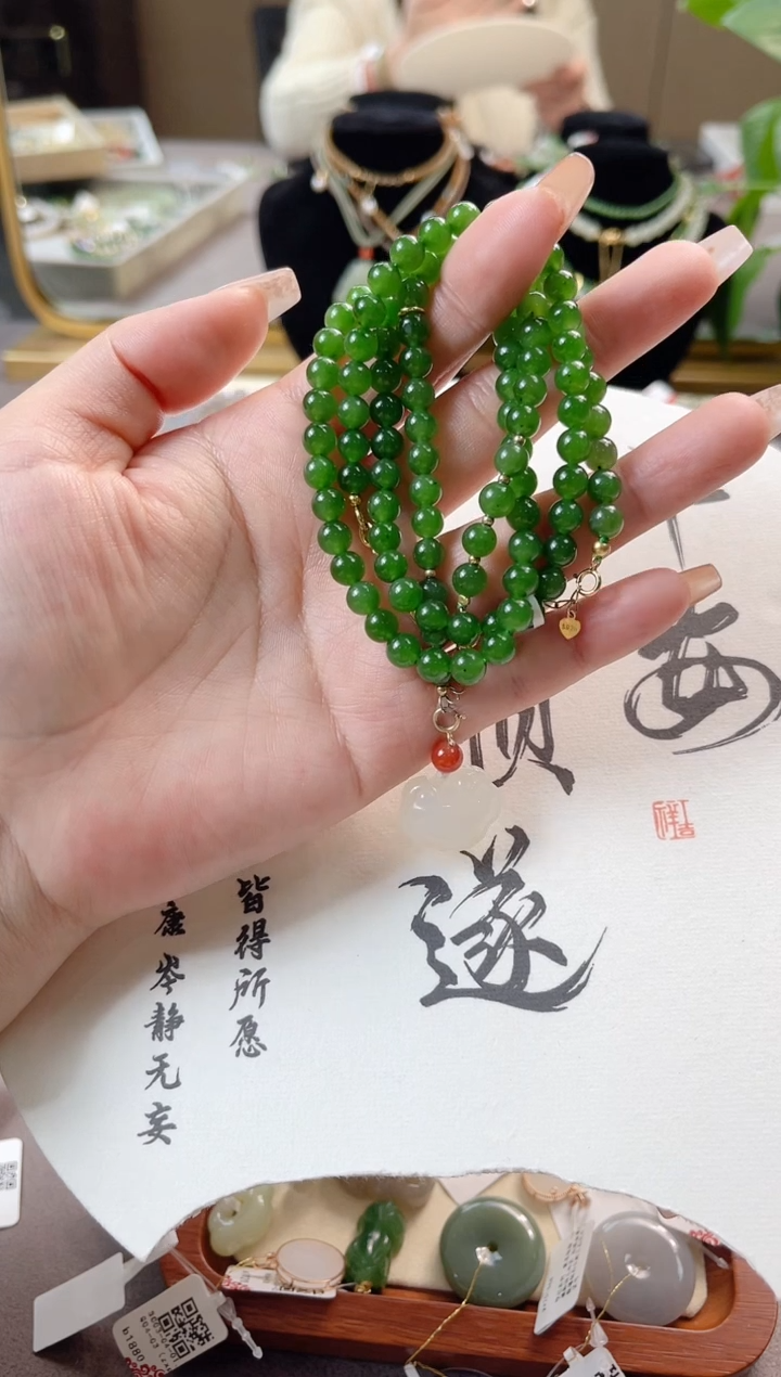【闪购商品】和田玉颈饰银S925镶嵌cs