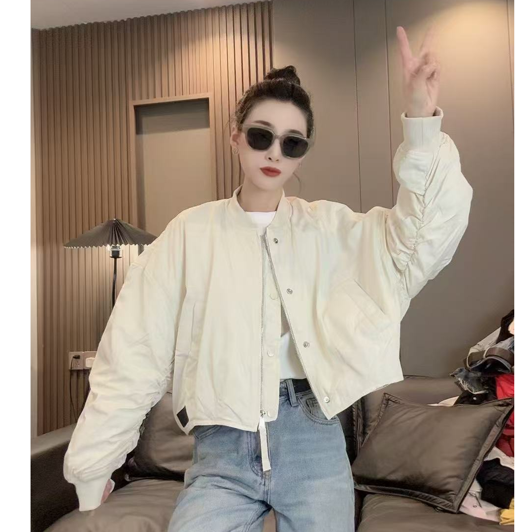 511欧货宽松小标款短款二棉外套