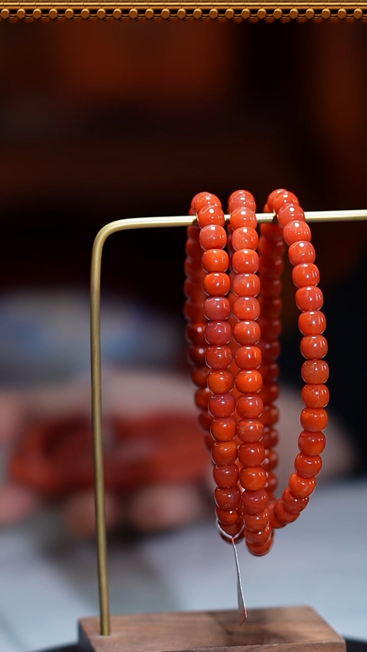 未镶嵌手链南红玛瑙蒙料7*8多圈32010703