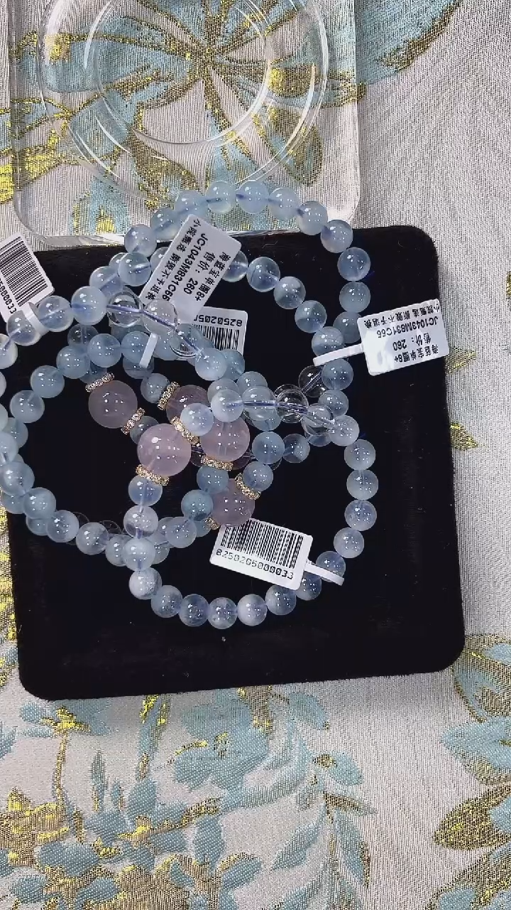 【闪购商品】海蓝宝石手链未镶嵌JC1043约8mm多样性发一件
