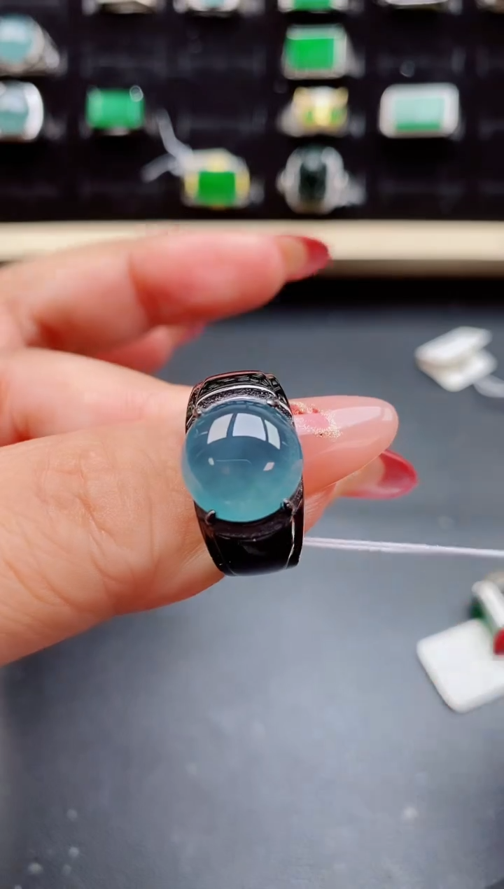 【闪购商品】翡翠戒指银S925镶嵌508005