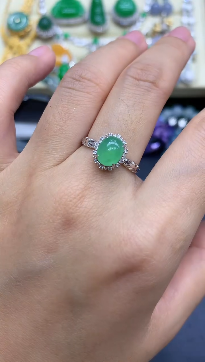 18K金镶嵌戒指翡翠277-中国好珍宝