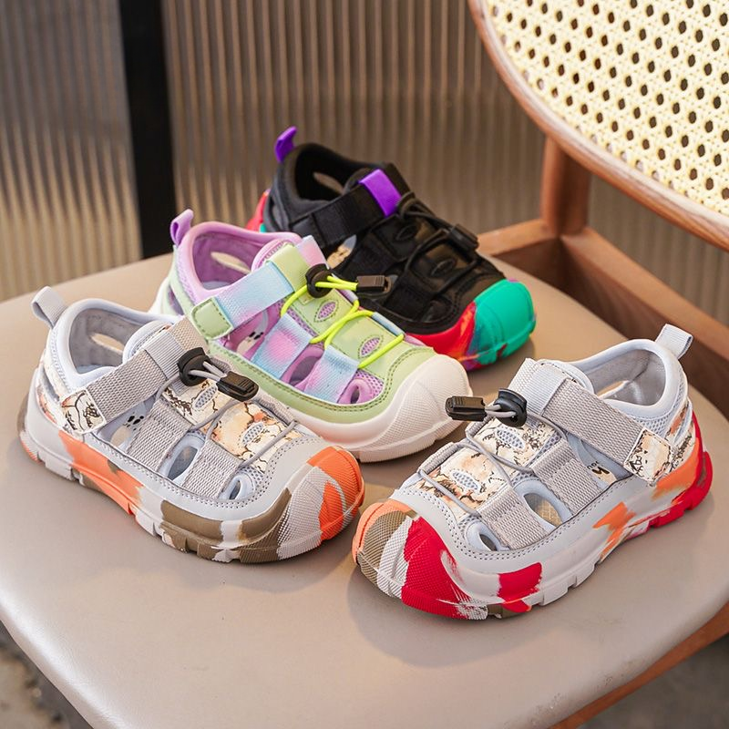 【华子专属】01356巴布豆包头儿童凉鞋夏季网面软底轻便沙滩鞋