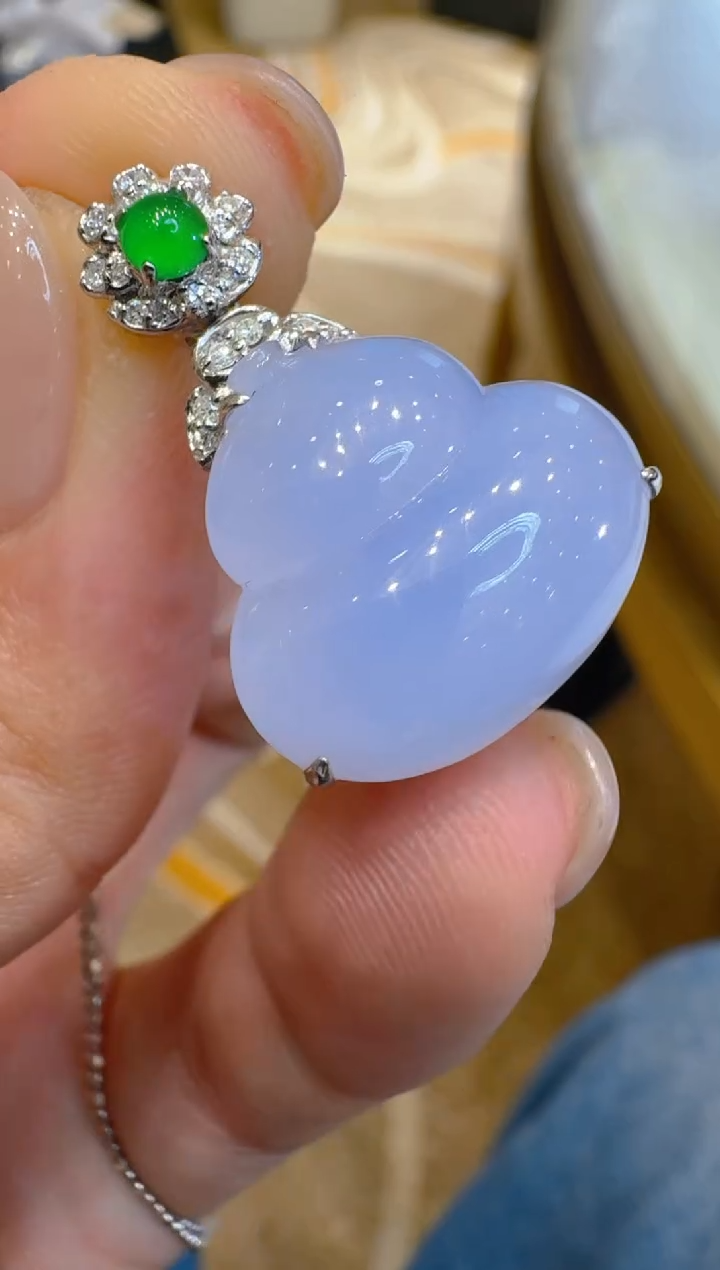 吊坠(不含链)18K金镶嵌翡翠多样性团购发一件