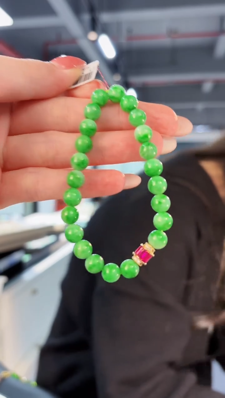 【闪购商品】翡翠手串未镶嵌缅料A货/支持复检/一件