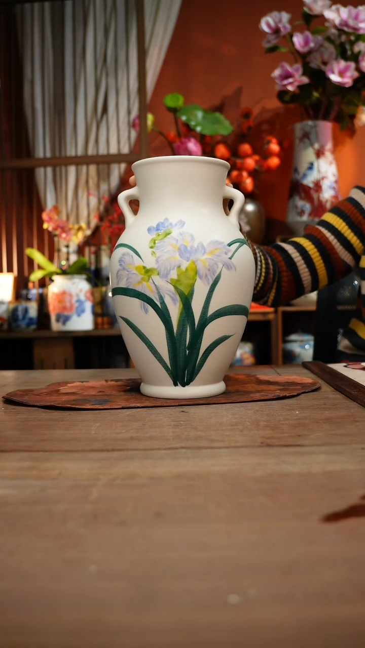 当代高温釉下彩手绘陶瓷餐具