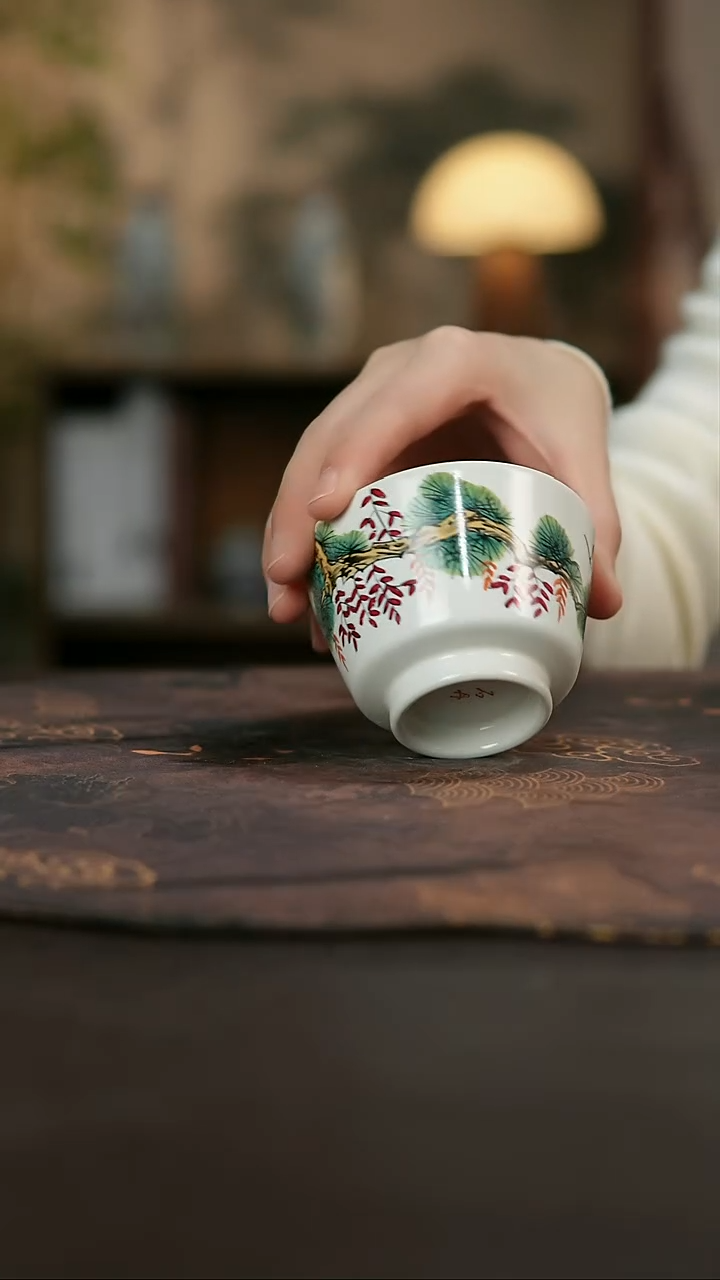 景德镇陶瓷杯碗柴烧多人