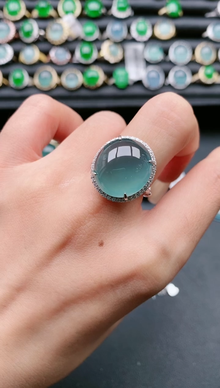 【闪购商品】翡翠戒指银S925镶嵌11111