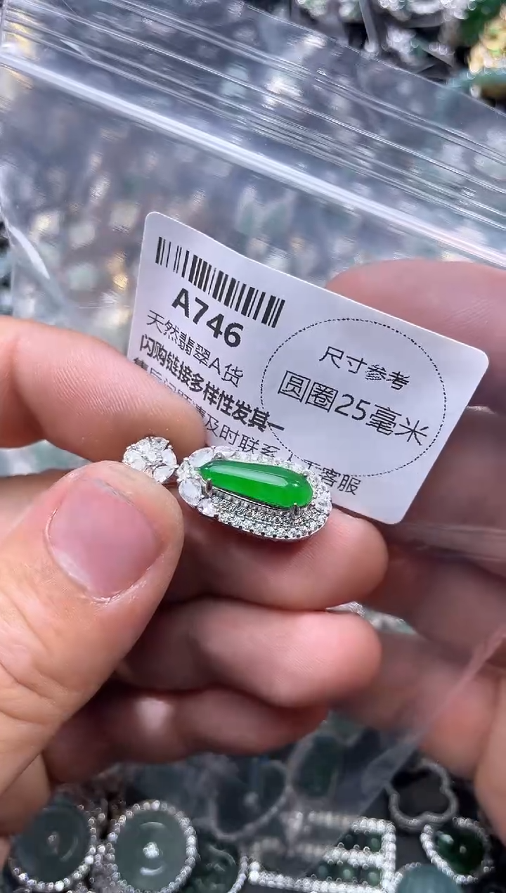 【闪购商品】翡翠颈饰未镶嵌A746吊坠