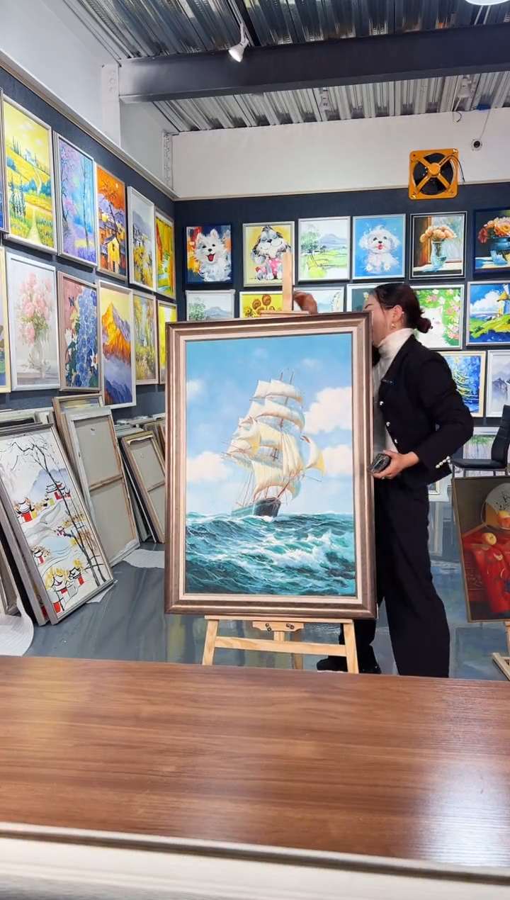 【闪购商品】油画33号70*90 一帆风顺-手绘油画