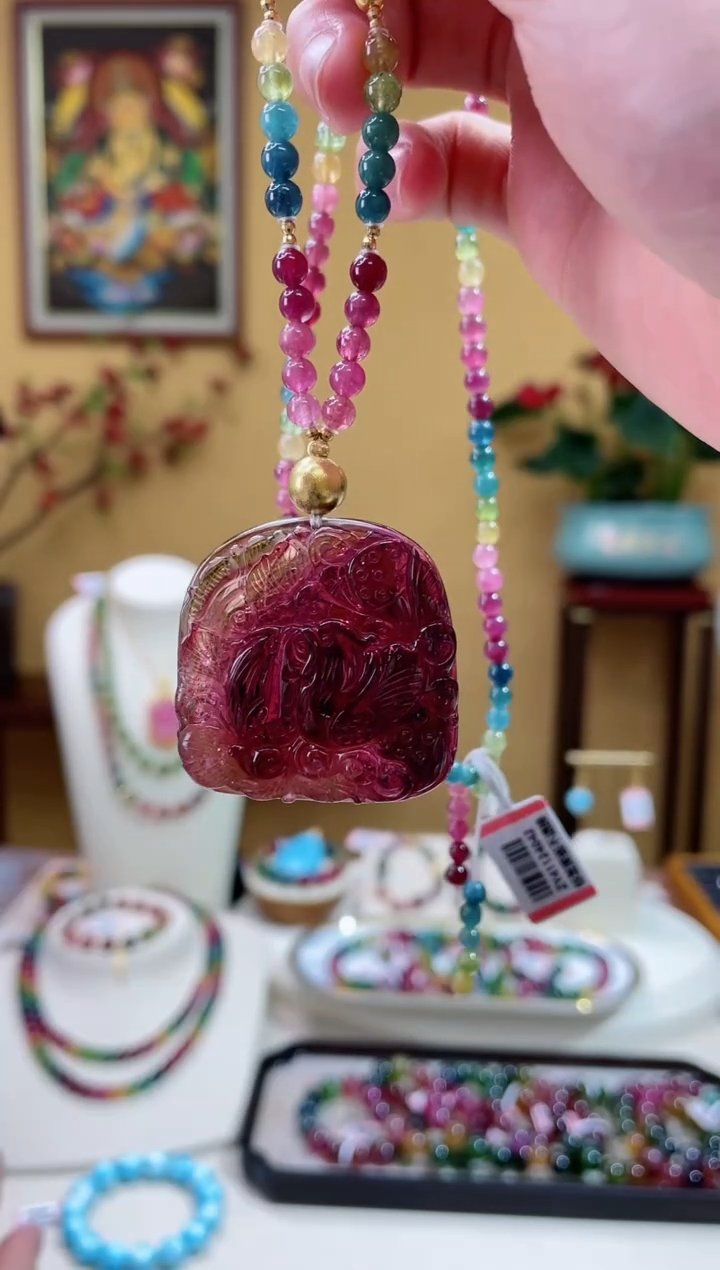 【闪购商品】碧玺颈饰18K金镶嵌@@ZY41124042