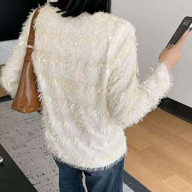 601-1 2025早春季新款宽松时尚百搭流苏显瘦上衣小衫   CS/0107