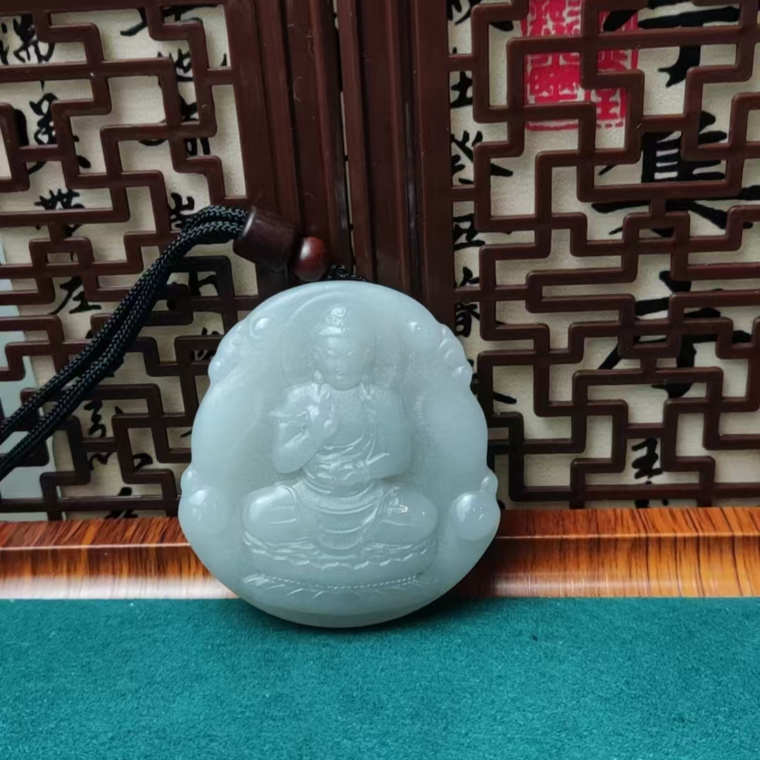 和田玉阿弥陀佛吊坠（狗）0572