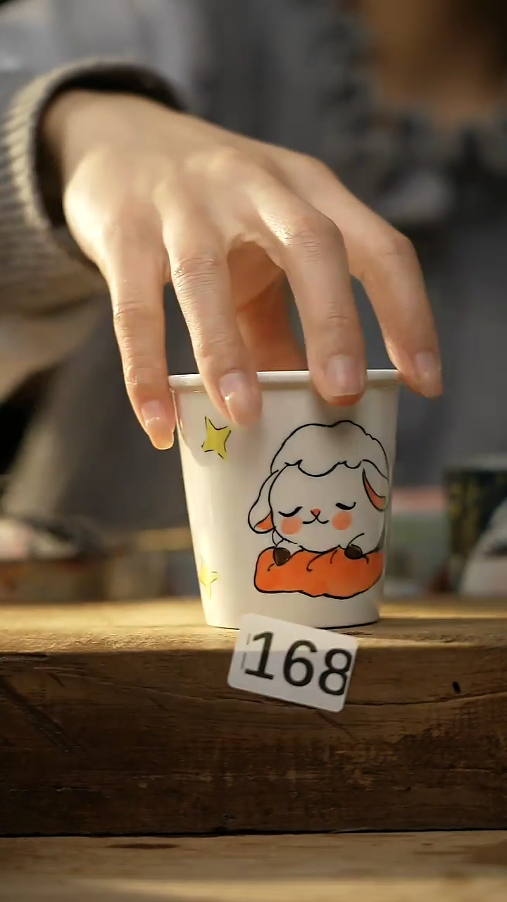 【闪购商品】瓷片设计师手作 卡通系列 生肖杯