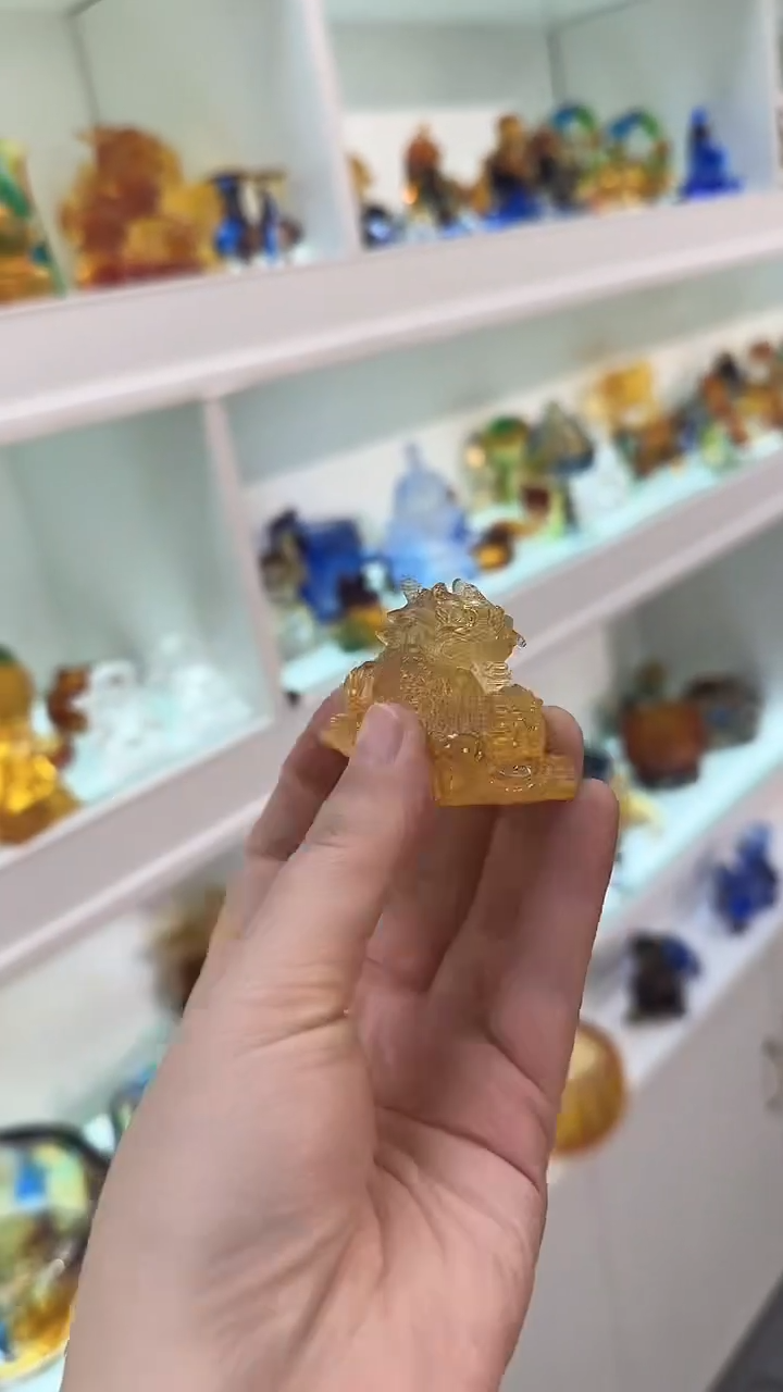 手工艺品琉璃金龙两个