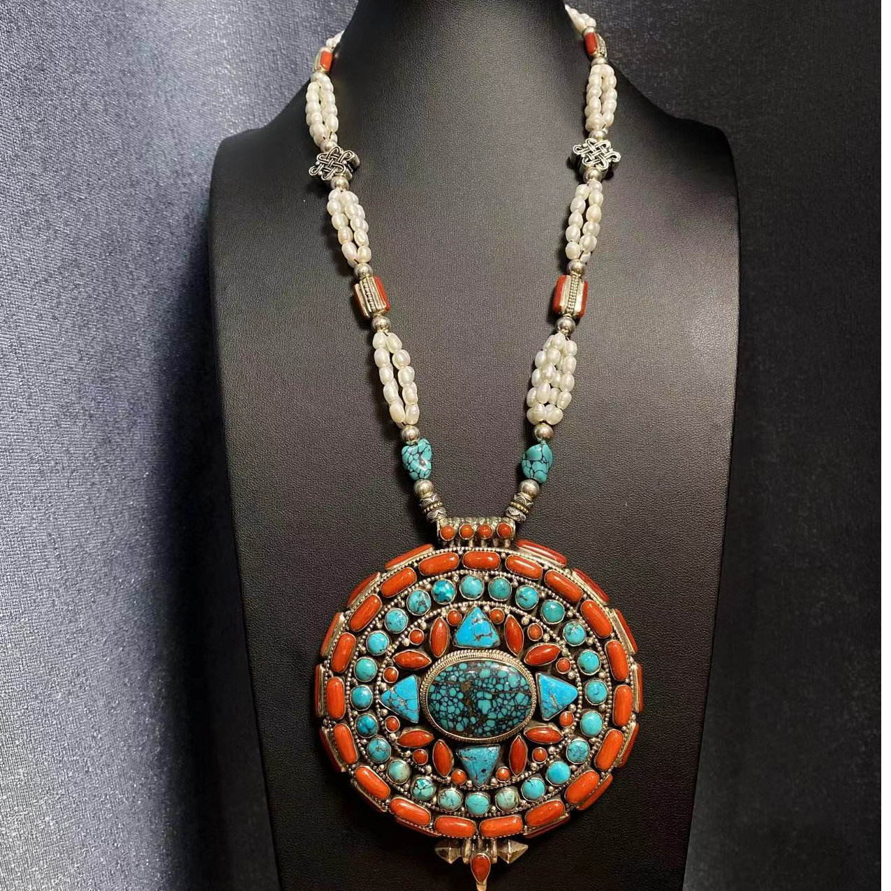 吊坠925银 M94 拉萨发货 高级感大气尼泊尔纯银卡乌原创项链孤品