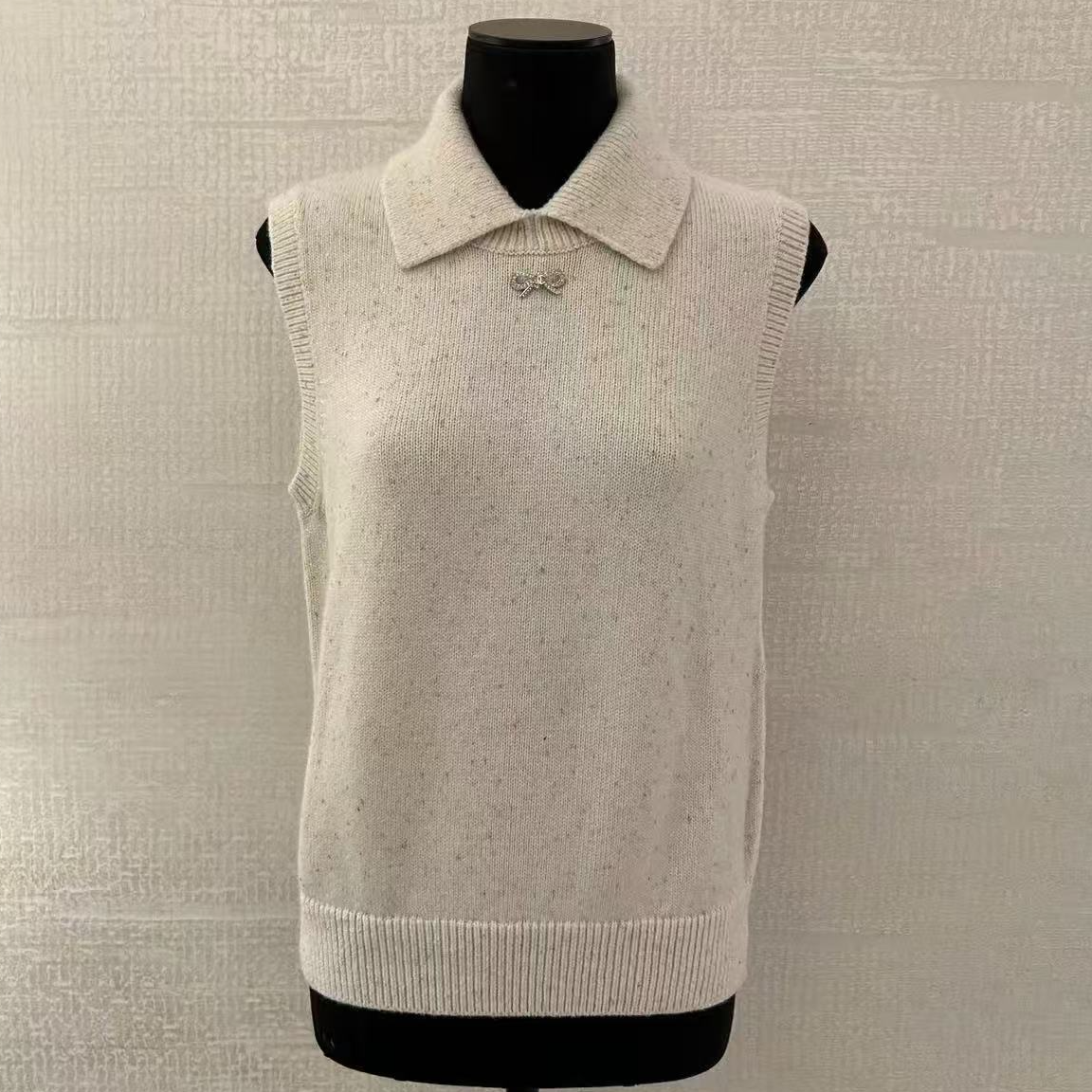 99新 Chanel/香奈儿 25N neige滑雪系列针织背心 34码