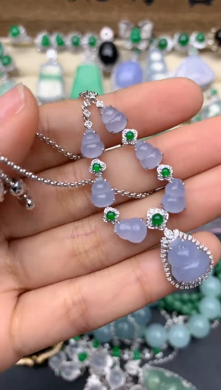 【闪购商品】翡翠颈饰18K金镶嵌382-中国好珍宝