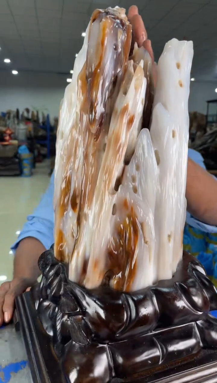 【闪购商品】硅化玉摆件未镶嵌30