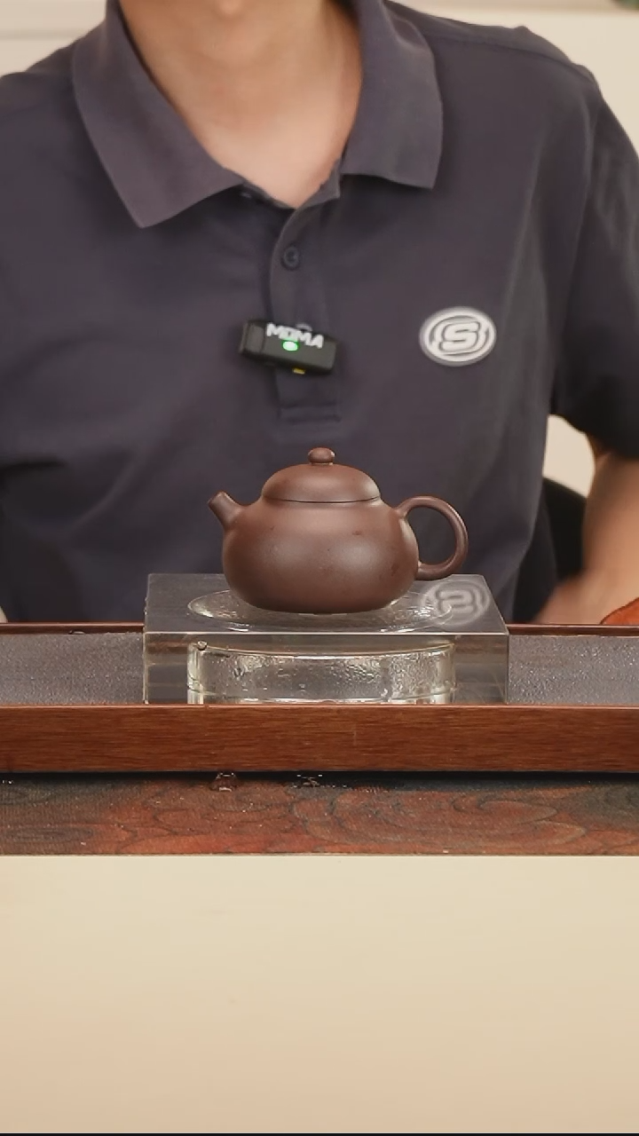 茶壶紫砂文旦壶深井紫泥140cc内推孔