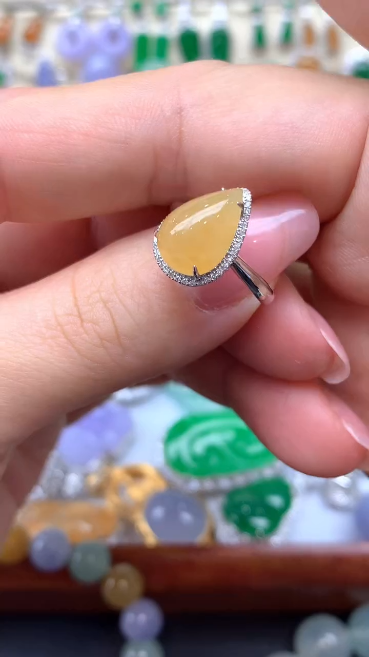 【闪购商品】翡翠戒指18K金镶嵌319-天然翡翠