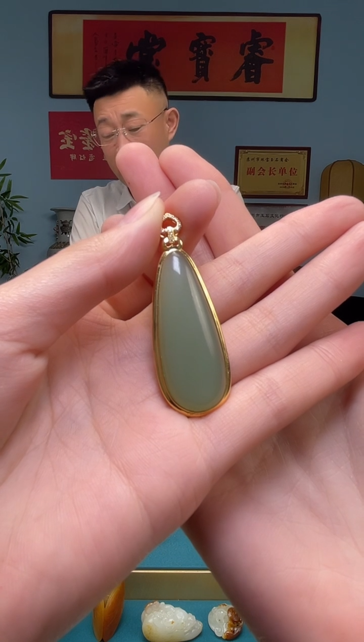 【闪购商品】和田玉颈饰银S925镶嵌吊坠多样性发货拍一发一