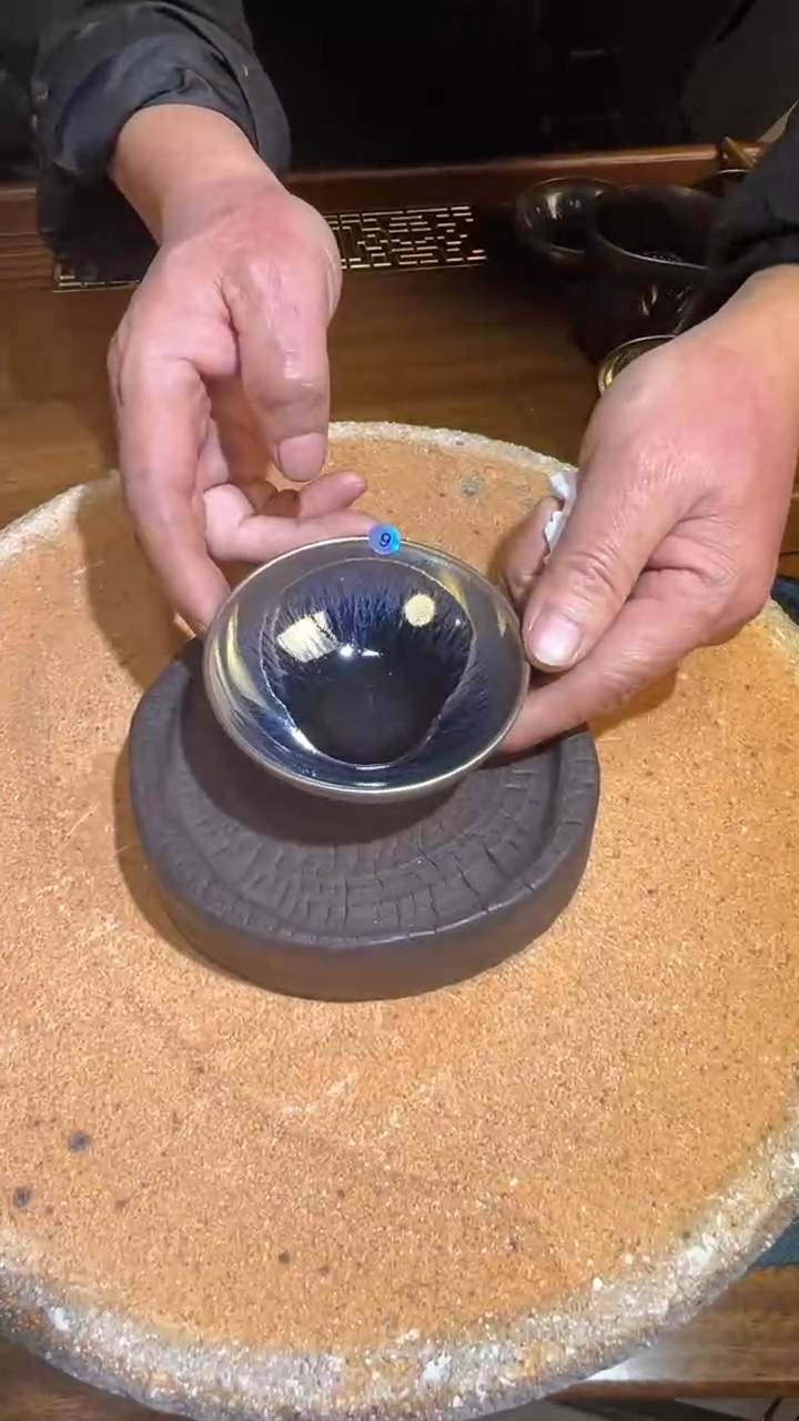 【闪购商品】茶盏田老师柴烧建盏平口精品