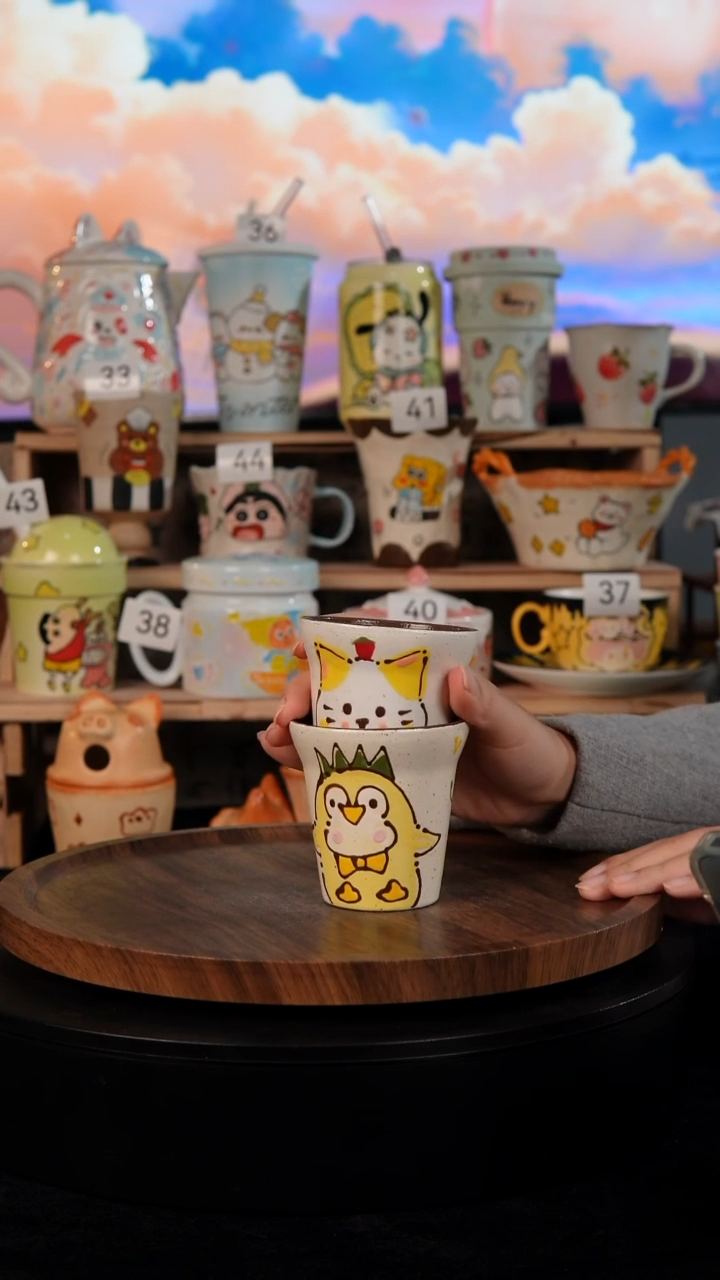 陶瓷双饮款景德镇手工陶瓷