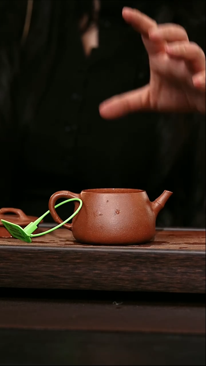 茶壶紫砂原矿紫砂壶   竹节石瓢 