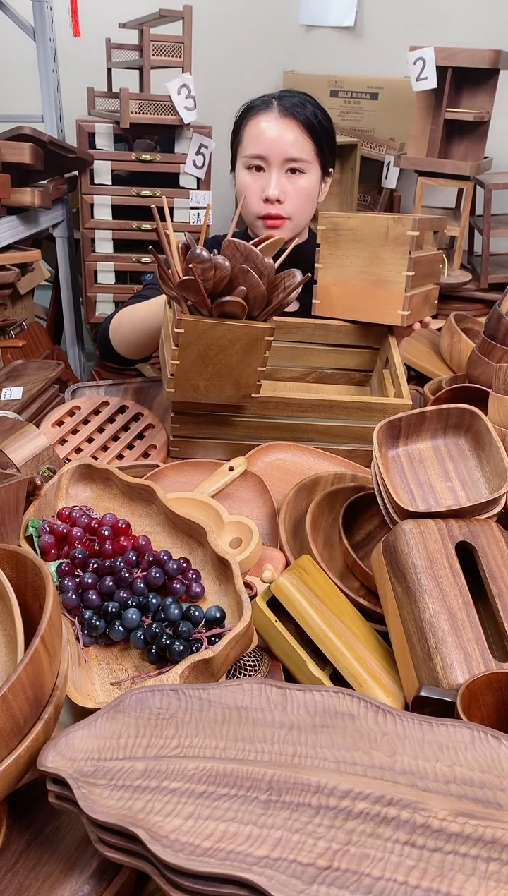 木 柚木收纳筐12*12*12cm 