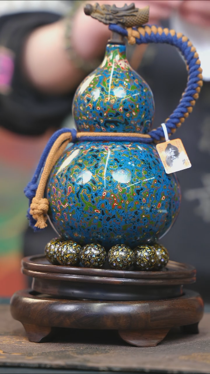 【闪购商品】YE129漆艺酒葫芦不包手串及旋转底座