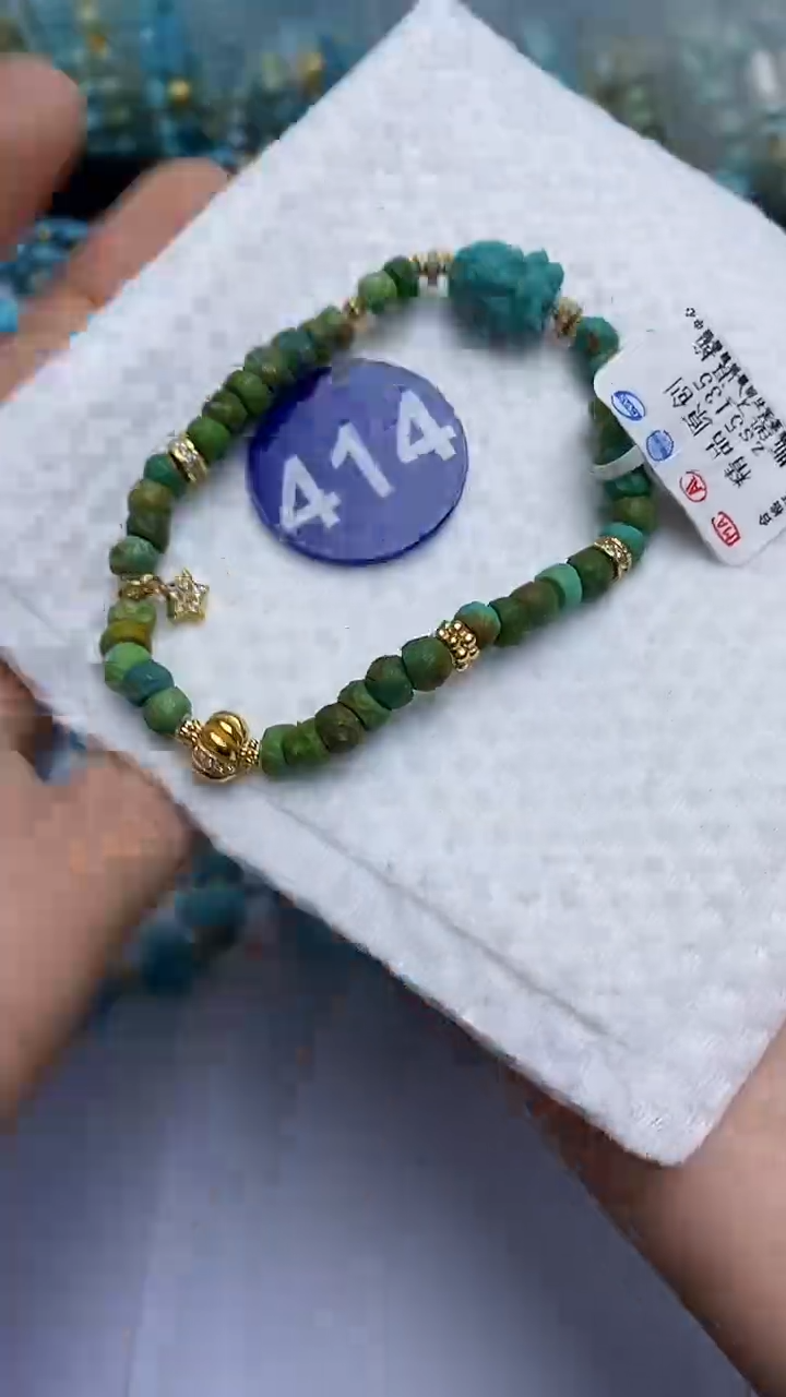 【闪购商品】绿松石手串银S925镶嵌414