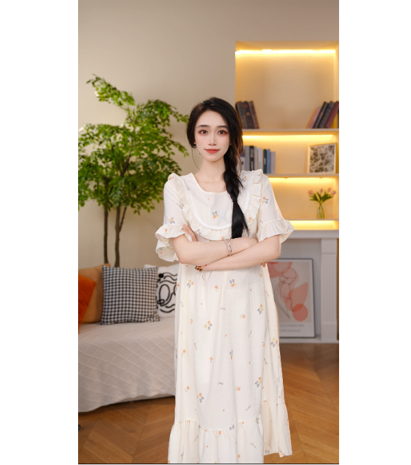 【雏菊日光沐】2025夏款家居服睡裙宽松版型【欣欣专属】QM-SQ02